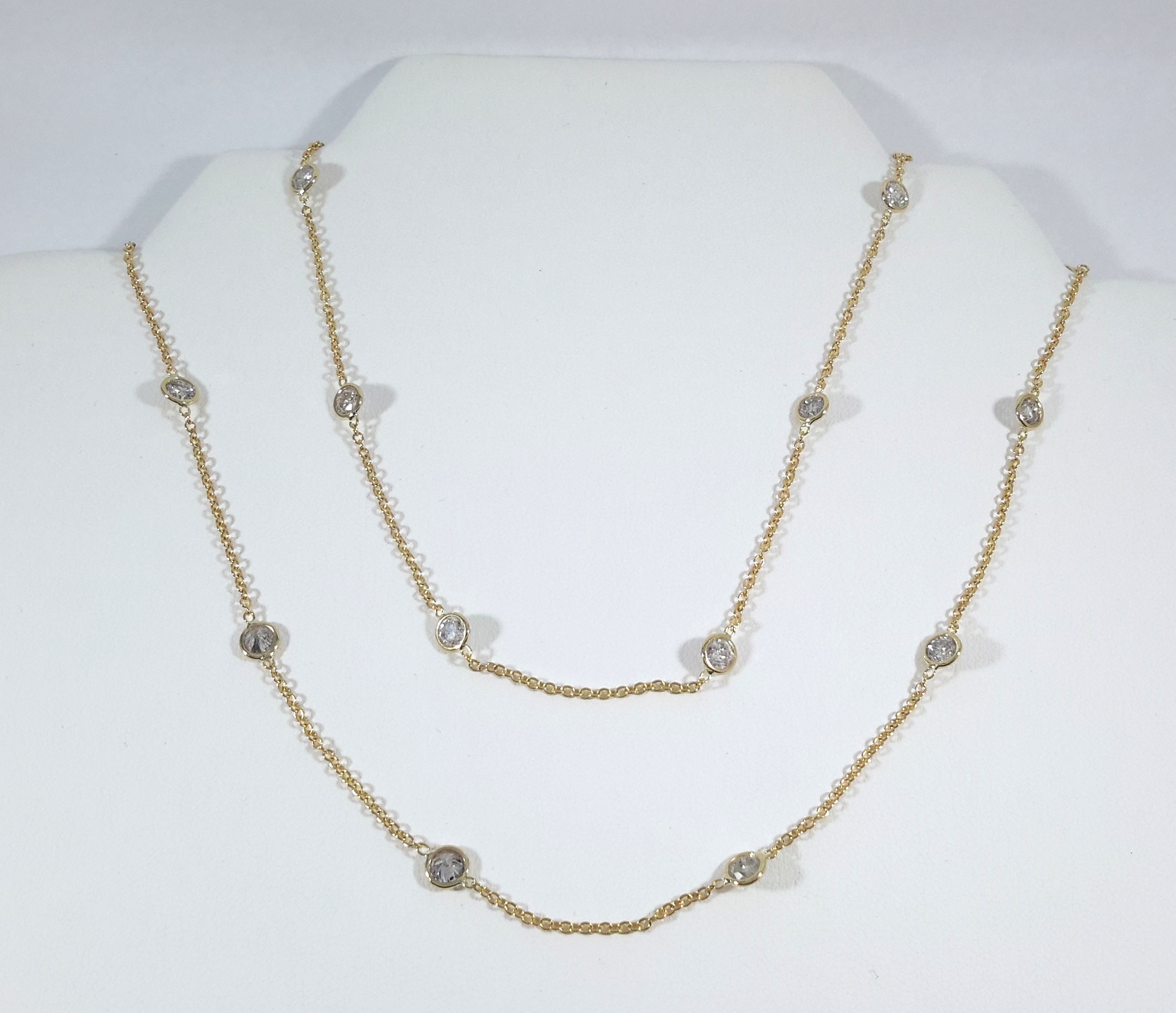 N6407 18KY DIA BY THE YARD CHAIN NECKLACE - Image 1