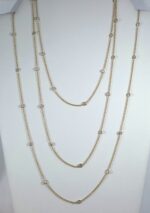 18KY DIA BY THE YARD CHAIN NECKLACE