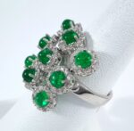 18K W/G DIA/EMRLD RING - Image 2