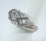 PLAT 3 ROW BAGUETTE DIA RING - Image 2