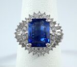 PLAT DIA/SAPPHIRE RING