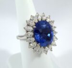 18K W/G DIA/SAPPHIRE RING - Image 3