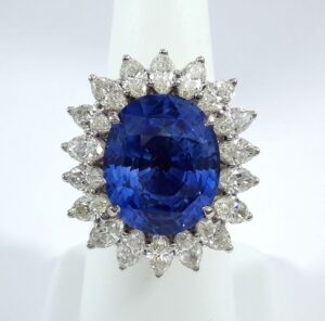 18K W/G DIA/SAPPHIRE RING