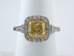 18KW FANCY YELLOW DIA RING