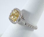 18KW FANCY YELLOW DIA RING - Image 5