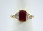 18KY GIA RUBY DIA RING