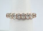 3.02CT OVAL DIA ETERNITY 18KR RING