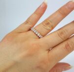3.02CT OVAL DIA ETERNITY 18KR RING - Image 5