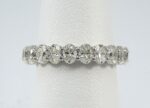 3.26CT OVAL DIA ETERNITY PLAT RING