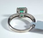 18KW EMERALD DIA RING - Image 3