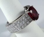 18KW PIGEON BLOOD RUBY DIA RING - Image 2