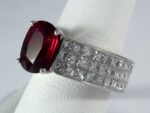 18KW PIGEON BLOOD RUBY DIA RING - Image 4