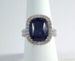 18KW GIA H SAPPHIRE DIA RING