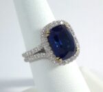 18KW GIA H SAPPHIRE DIA RING - Image 3