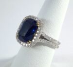 18KW GIA H SAPPHIRE DIA RING - Image 4