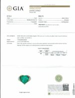 18KTT HEART-SHAPE EMERALD DIA RING - Image 2
