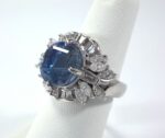 PLAT CEYLON SAPPHIRE DIA RING - Image 5