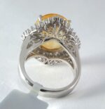 PLAT YELLOW/ORANGE SAPP/DIA RING - Image 3