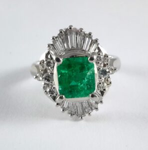 Plat EMERALD DIA RING