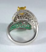 18K W/G DIA/EMERLD RING - Image 3