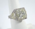5.03CT PRINCESS-CUT DIA 18KW RING - Image 3