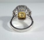 18K & PLAT FANCY YELLOW DIA RING - Image 4