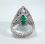 18KW EMERALD DIA RING - Image 4