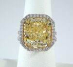 18KW FANCY YELLOW DIA RING