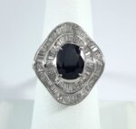 PLAT DIA/SAPPHIRE RING