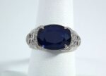 PLAT DIA/SAPPHIRE RING