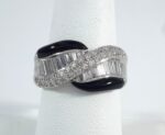 PLAT DIA/ONYX RING