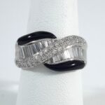 PLAT DIA/ONYX RING