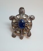 Sil/Gold DiaTurtle Ring CO-18950