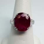 18KW BURMA RUBY DIA RING