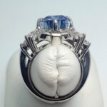 PLAT CEYLON SAPPHIRE DIA RING - Image 4